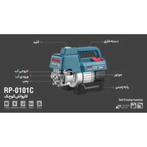 کارواش ۱۰۰ بار دینامی رونیکس مدل RP-0101c با قابلیت مکش